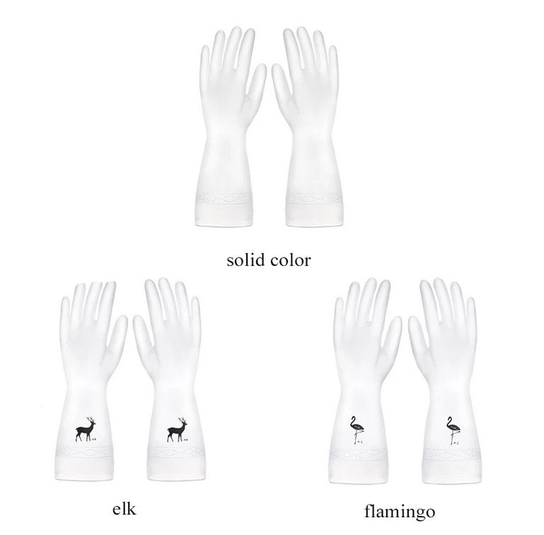 2PCS Rubber Gloves Cooking Cleaning Dishwashing Multi-functional Glove