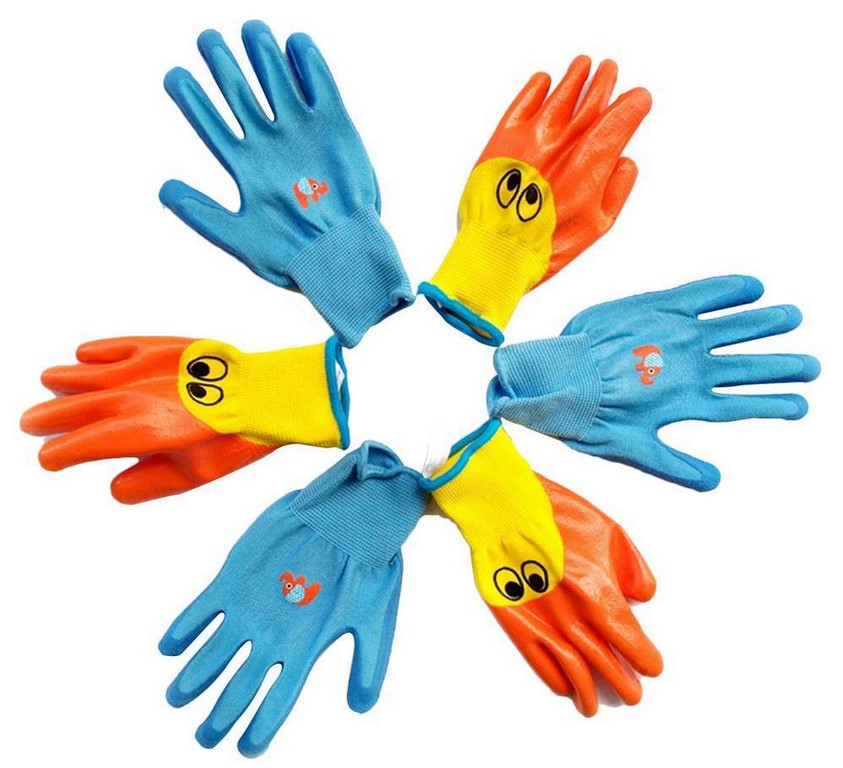 Breathable Children Gardening Gloves Waterproof Oil Resistant Non-slip