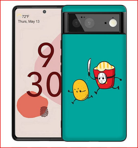 Cartoon Funny Fruit Egg Ice Cream Cover Case for Google Pixel 5 6 Pro