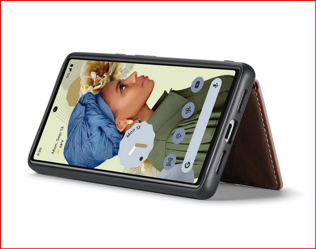 2 in 1 Flip Wallet Bag Magnetic Stand Case for Google Pixel 7 7 6 Pro