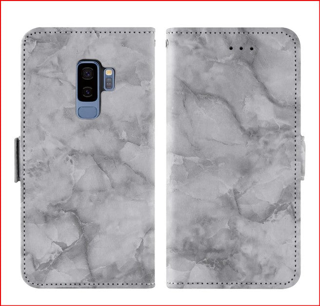 Flip Wallet Marble Pattern Grey Cover Case for Google Pixel 4 5 6 Pro