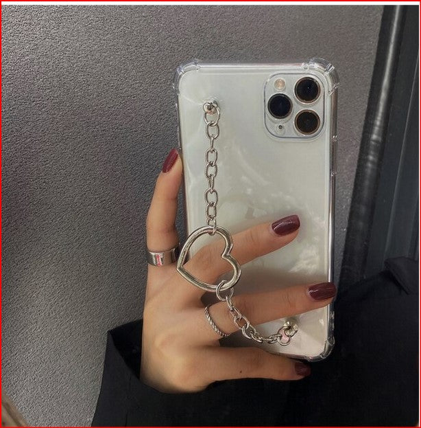 Heart Pearls Cherry Metal Bracelet Case for Google Pixel 7 4 5 6 7 Pro