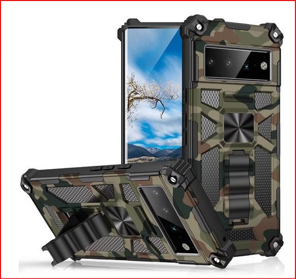 Amor Ring Camouflage Magnet Lens Cover Case for Google Pixel 7 6 Pro