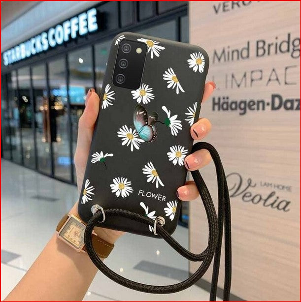 Flower Floral Necklace Lanyard Cover Case for Google Pixel 4A 5A 6 Pro