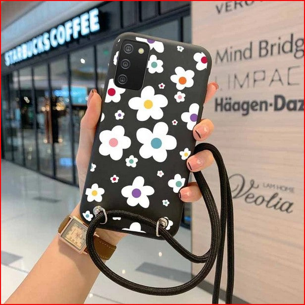 Flower Floral Necklace Lanyard Cover Case for Google Pixel 4A 5A 6 Pro