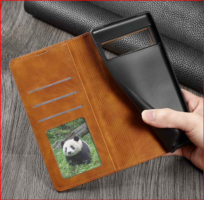 Flip Wallet Strap Kickstand PU Leather Case for Google Pixel 6 6 Pro