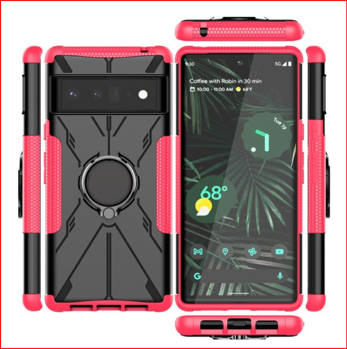 Ring Holder Armor Shock Proof PC + TPU Case for Google Pixel 6 6 Pro