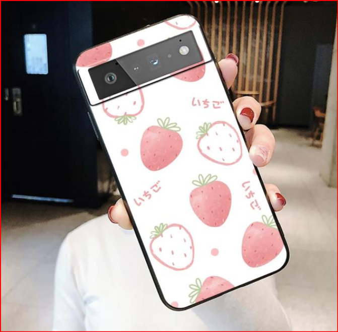 Cartoon Fruit Strawberry Desing Funda Cover Case for Google Pixel 6