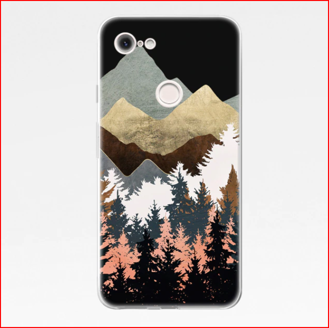 Painting Landscape Silicone Cover Case for Google Pixel 6 6 Pro 5 4 3