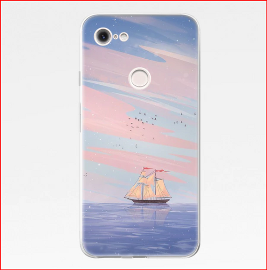 Painting Landscape Silicone Cover Case for Google Pixel 6 6 Pro 5 4 3