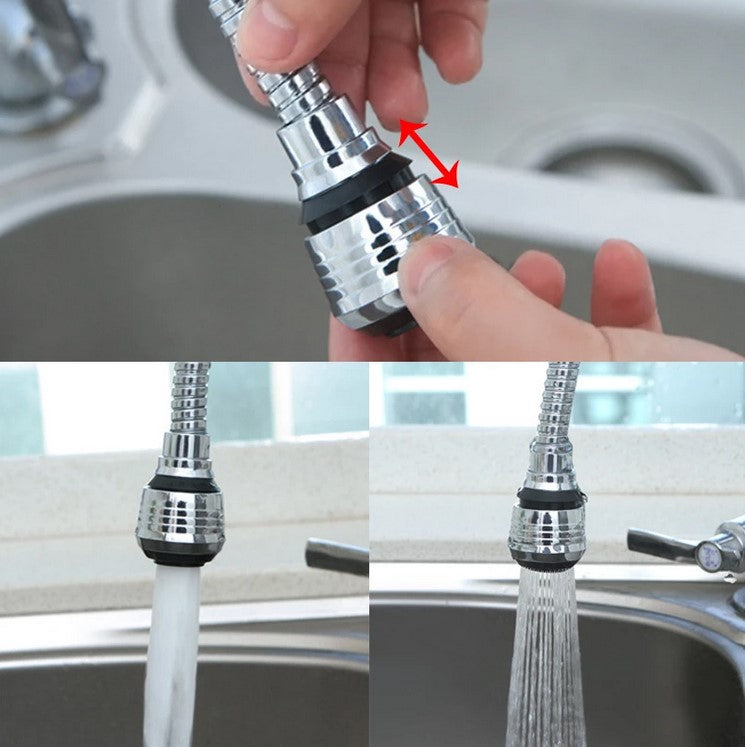 2 Modes 360 Rotatable Bubbler High Pressure Faucet Extender Water