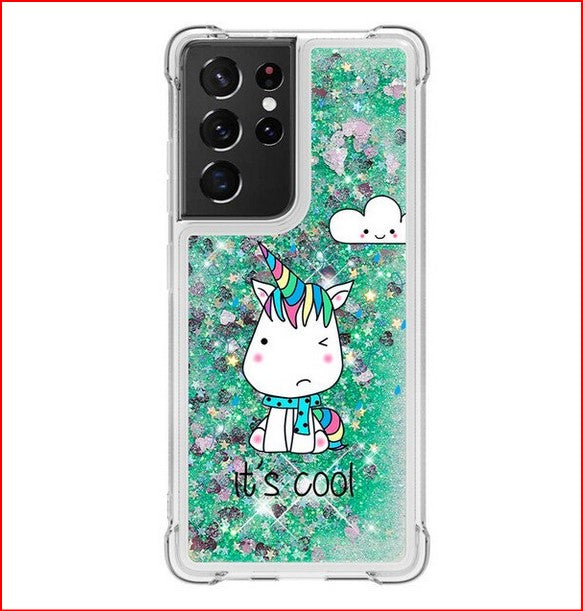 Glitter Cartoon Cover Case for Samsung Galaxy S22 S21 S20 Plus Ultra