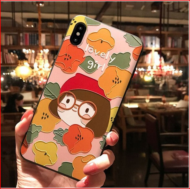 Little Girl Flower Cover Case For Apple iPhone 14 11 Pro Max Xs Max