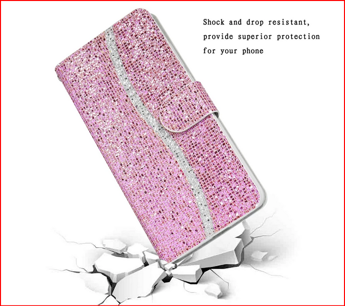 Glitter Wallet Flip Case for Samsung Galaxy S23 S22 S21 Plus Ultra S20