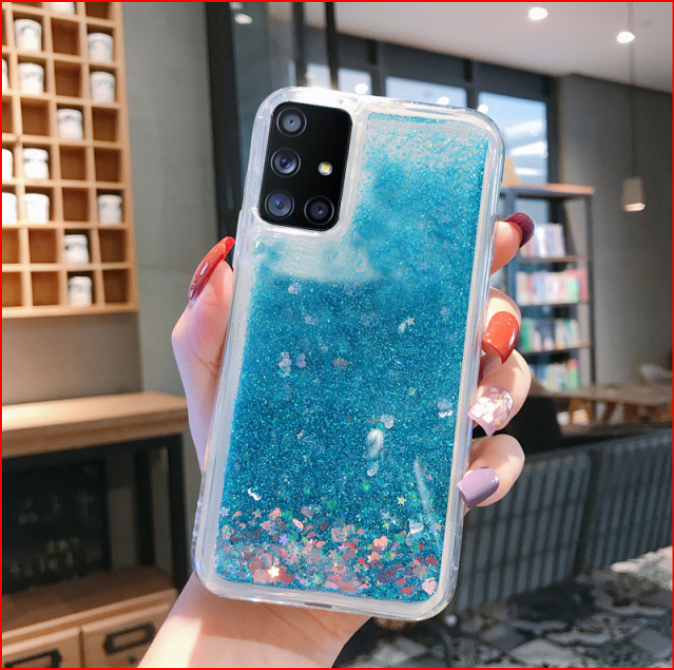 Glitter Stars Liquid Cover Case for Samsung Galaxy S22 S21 Plus Ultra