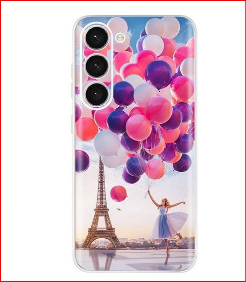 Cat Butterfly Eiffel Tower Case for Samsung Galaxy S23 Plus S23 Ultra