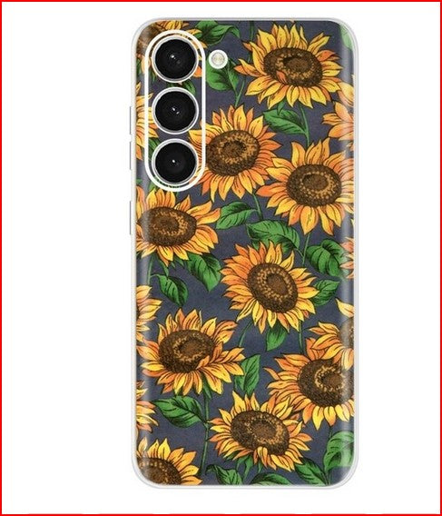 Fashion Cartoon Flower Cover Case for Samsung Galaxy S23 Plus Ultra
