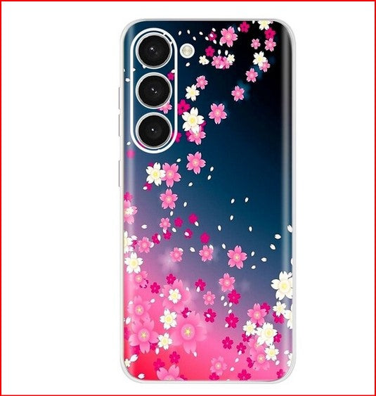 Fashion Cartoon Flower Cover Case for Samsung Galaxy S23 Plus Ultra