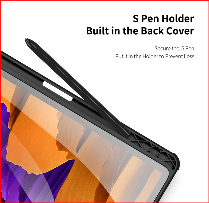 Pen Holder Flip Leather Case for Samsung Galaxy Tab S8 S7 Plus Ultra