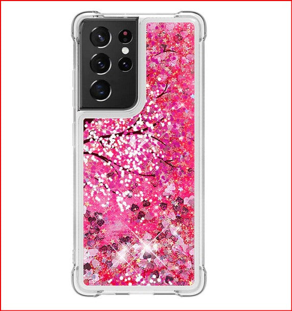 Glitter Butterfly Eiffel Tower Case Samsung Galaxy S22 S21 Plus Ultra