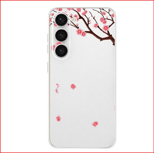 Cartoon Butterfly Flower Cover Case for Samsung Galaxy S23 Plus Ultra