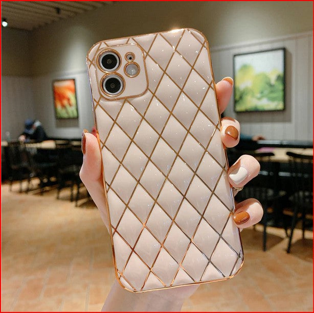 Luxury Plating Geometric Case for Apple iPhone 14 13 12 Pro Max Mini
