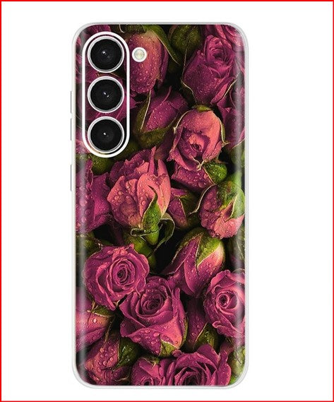 Rose Flower Fashion Cover Case for Samsung Galaxy S23 Plus S23 Ultra