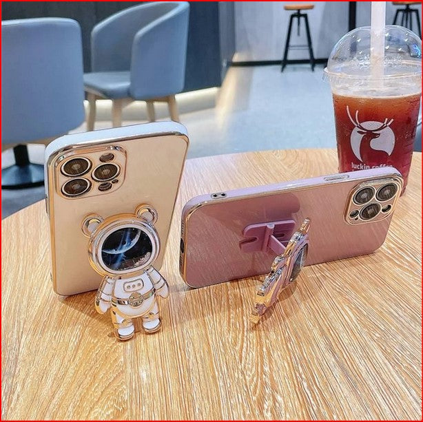 Quicksand Space Bear Case for Samsung Galaxy S23 S22 S21 Plus Ultra