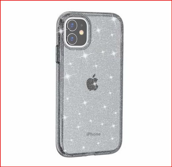 Glitter Rigid Clear Cover Case for Apple iPhone 14 13 12 Pro Max Mini