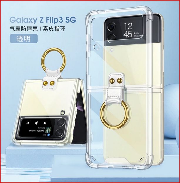 Ring Transparent Silicone Protection Case For Samsung Galaxy Z Flip 4