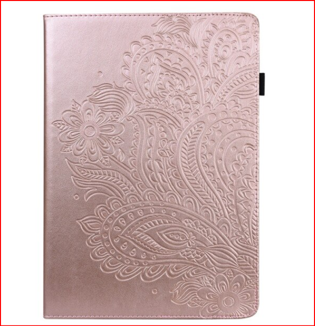3D Emboss Flower Flip Stand Cover Case for Samsung Galaxy Tab S8 S7