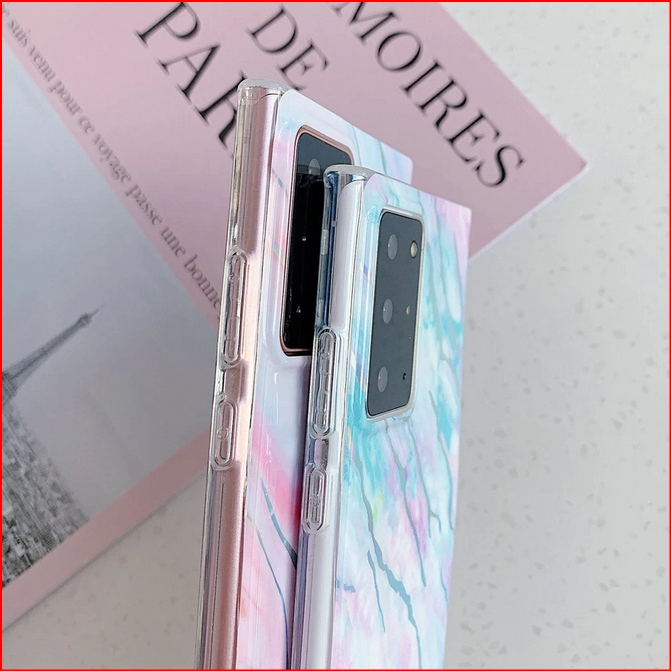 Laser Gradient Marble Case for Samsung Galaxy S22 Plus Ultra Note 20