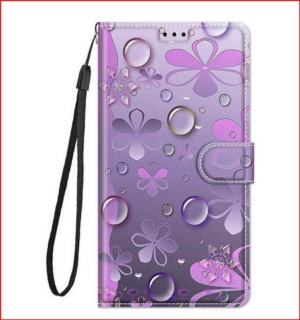 Flower Rose Flip Wallet Case for Samsung Galaxy S23 S22 S21 Plus Ultra