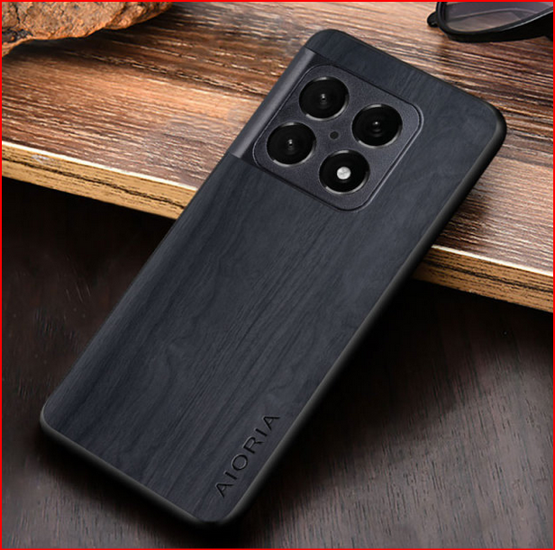 Slim Wood Pattern PU Leather Protective Cover Case for OnePlus 10 Pro