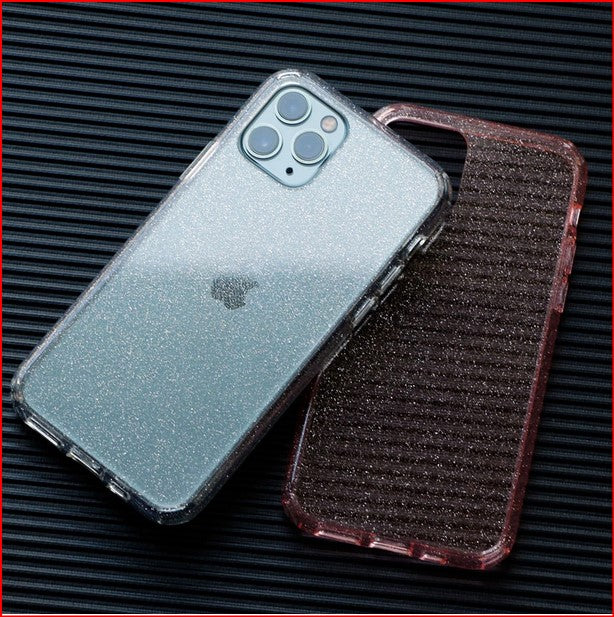 Glitter Rigid Clear Cover Case for Apple iPhone 14 13 12 Pro Max Mini