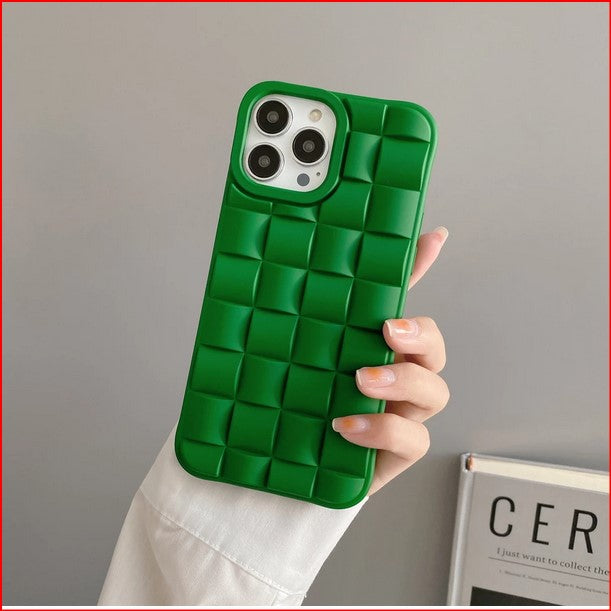 Green 3D Cube Pattern Cover Case For Apple iPhone 14 13 12 11 Pro Max