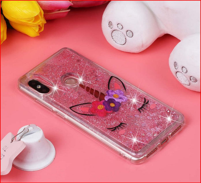 Glitter Pink Cartoon Case for Samsung Galaxy S23 S22 S21 Plus Ultra FE