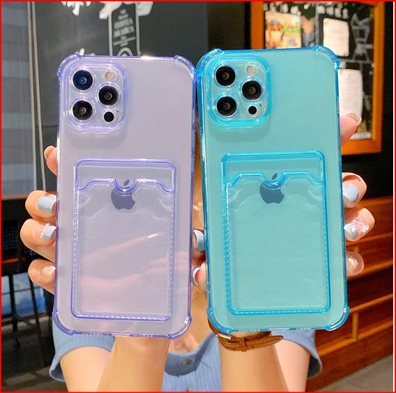 Card Holder Clear Cover Case for Samsung Galaxy S23 S22 S21 Plus Ultra