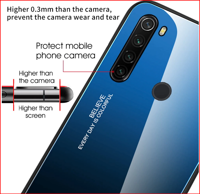 Mirror Gradient Case For All Xiaomi Redmi Note Note Pro Poco Mi Serie