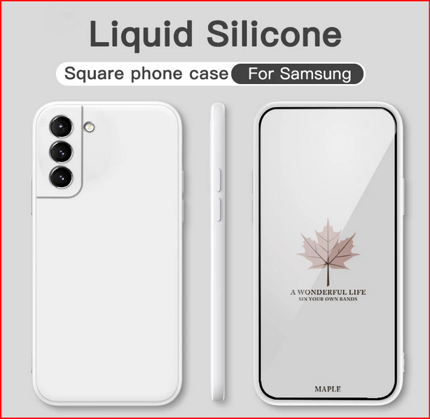 Square Liquid Silicone Case for Samsung Galaxy S22 S21 Plus S22 Ultra