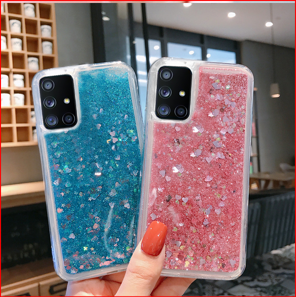Glitter Stars Liquid Cover Case for Samsung Galaxy S22 S21 Plus Ultra