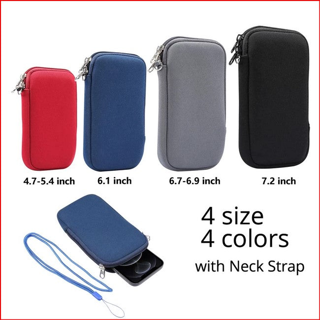 Shoulder Strap Waterproof Cover Case for iPhone Samsung Huawei Xiaomi