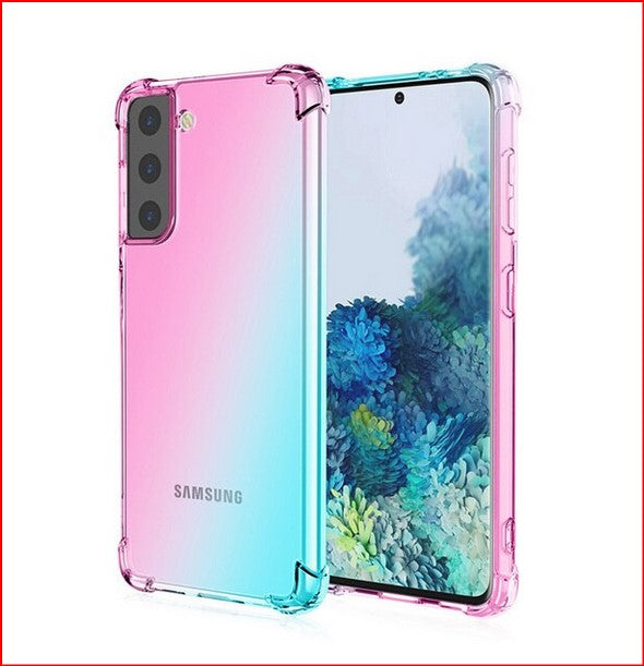 Gradient Color Clear Cover Case for Samsung Galaxy S23 S22 Plus Ultra
