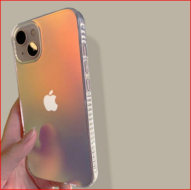 Matte Laser Aurora Clear Case for Apple iPhone 14 13 12 Pro Max Mini
