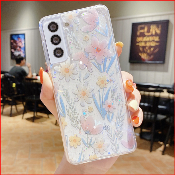 Flower Clear Cute Case for Samsung Galaxy S23 S21 Plus Ultra S20 Note