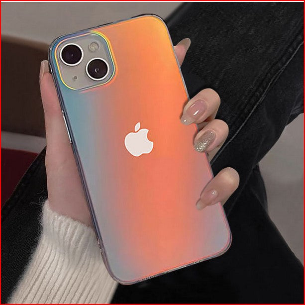 Matte Laser Aurora Clear Case for Apple iPhone 15 14 13 12 ProMax Mini