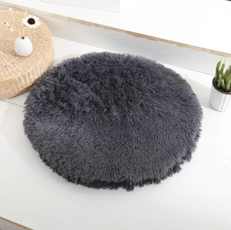 Comfort Round Cat Dog Bed Warm Long Soft Fluffy Plush Luxury Cushion