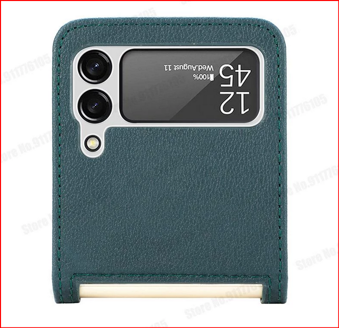 Card Holder Leather Protective Cover Case for Samsung Galaxy Z Flip 3