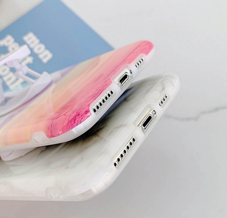 Marble Stand Phone Holder Case for Apple iPhone 13 12 11 Pro Max Mini