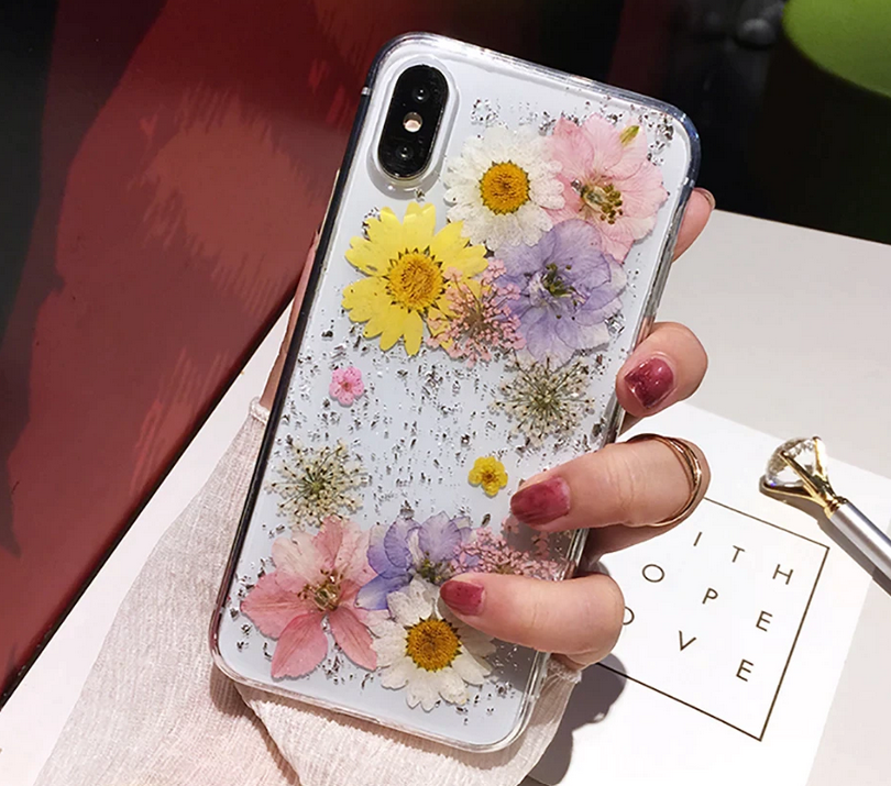 Dried Flower Cover Case for Apple iPhone 14 13 12 11 Pro Max Plus Mini